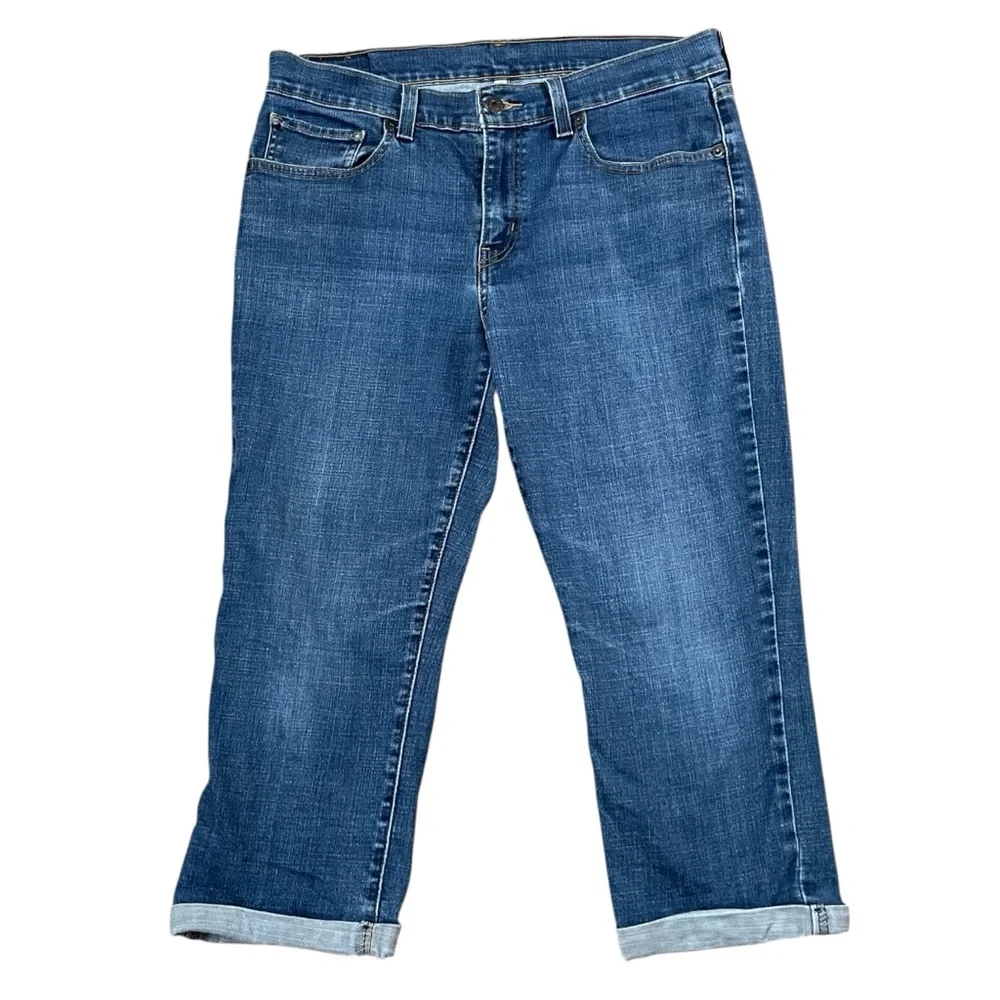 Levi’s Women’s Cropped Cuffed Capri Jeans Medium Wash Size 30 Casual Denim